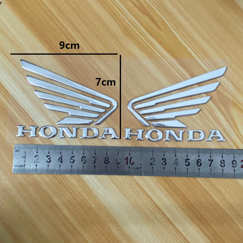 Autocollant Métal Logo Gravé au Laser Réservoir de Carburant Moto Honda