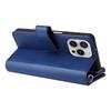 For iPhone 16 Pro Magnetic Leather Case Mobile Cover with Detachable Zipper Wallet Strap