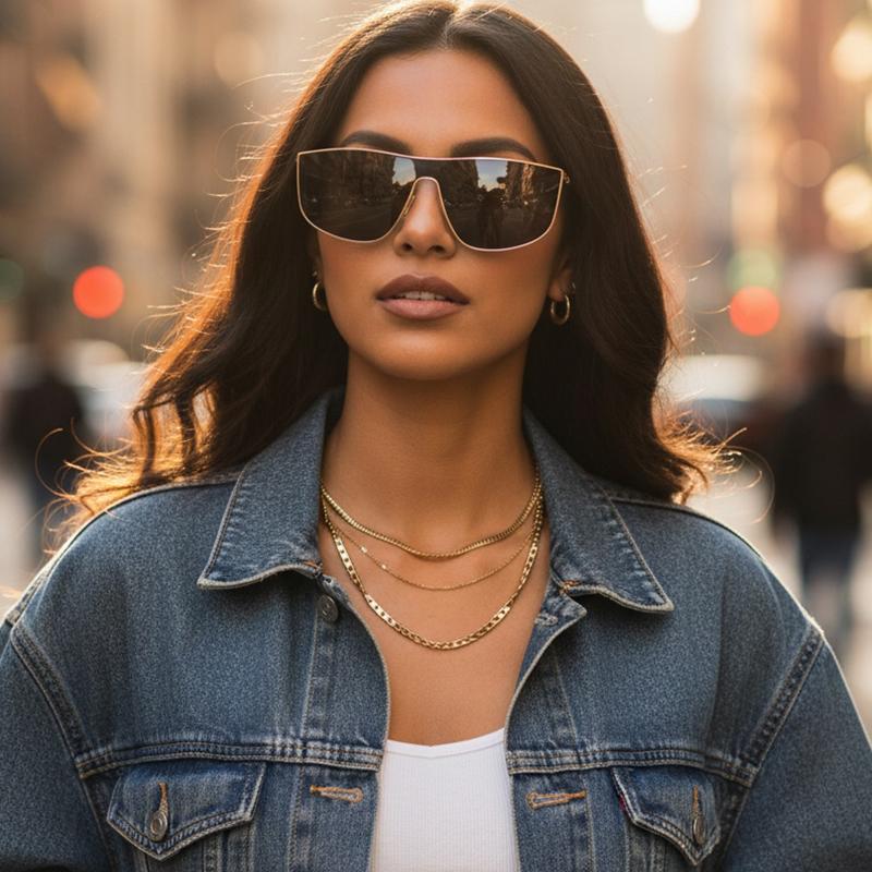 Xiaomi Metal Frame One-piece Sunglasses Fashionable And High-end  Sunglasses For Square And Round Faces For Women And Men 2507