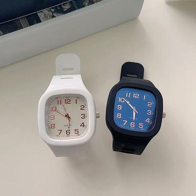 Wrist Watch Square Dial Electronic Pointer Temperament 30M Waterproof Pin Buckle Digital Dial Casual Wrist Watch Clothing Accessory