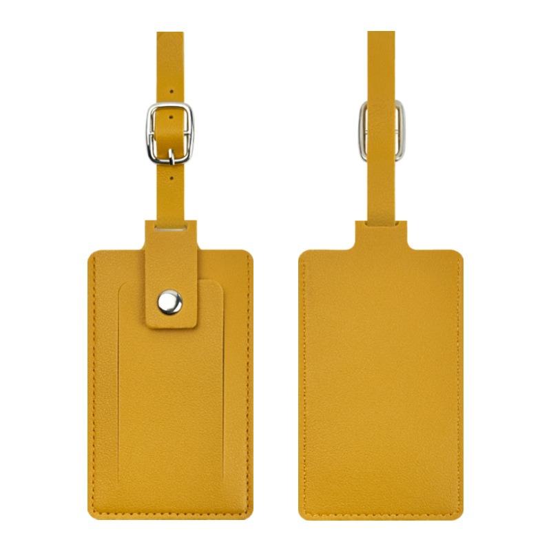 Multicolor Pu Leather Boarding Pass To Protect Privacy  Four-in-one Buckle Flip Leather Luggage Tag