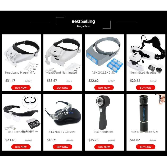 Headband Illuminated Magnifier Rechargeable Repair Solder Magnifying Glasses Interchangeable Lens Third Hand Loupe for Soldering