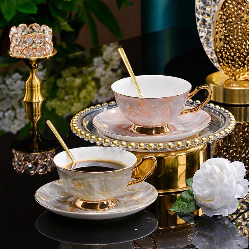 European Bone China Couple Coffee Cup Set