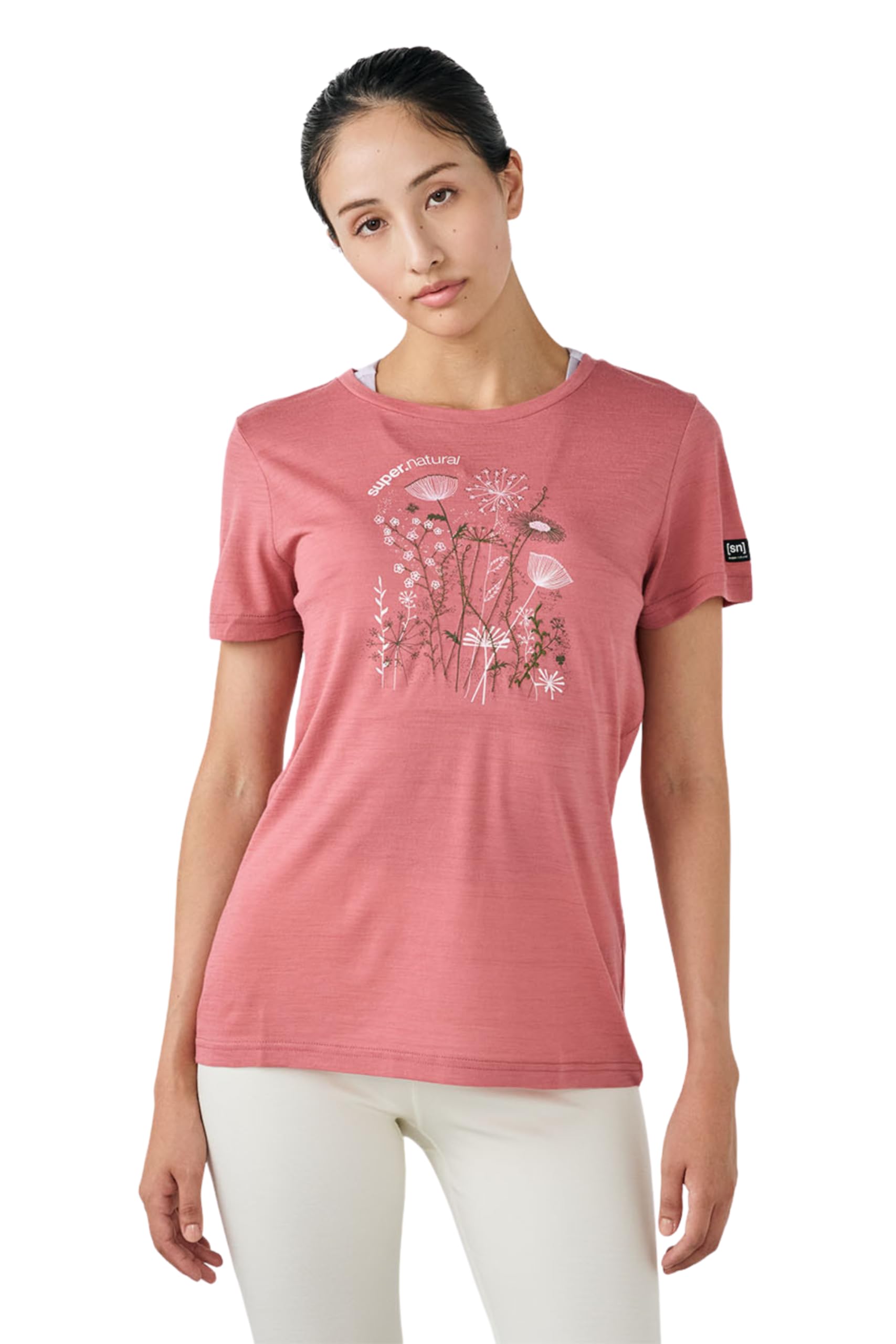 

[super.natural] [sn] Футболка Supernatural W Rockflower, Влагоотводящая, Быстросохнущая, Устойчивая к запахам, Шерсть мериноса, Бег, Тренировки, Походы, Йога, Пил