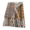 Women's High-End Plaid Tassel Shawl - Imitation Cashmere, Thickened & Warm for Autumn/Winter