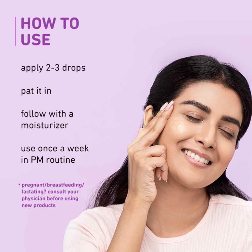 Plum 1% Retinol Advanced Night Face Serum with Bakuchiol 20ml for Fine Lines Wrinkles Skin Firmness