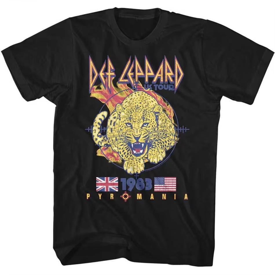 2026 Hard Rock Band Def Leppard Grafica Stampa Poster Classico Magliette Uomo Donna Moda Accessori Magliette Casual Top Oversize