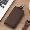 Pu Leather Key Wallet Case With Zipper Closure Detachable Keychain And Card Slot For Daily Commute Travel Carrying Keys Cards