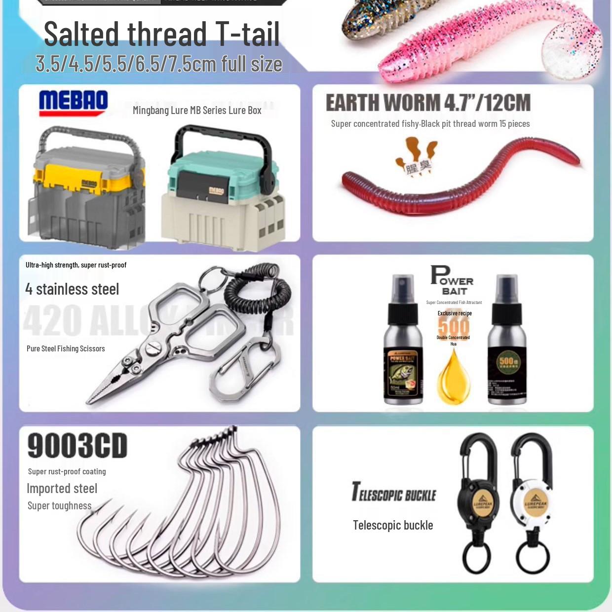 

Портативне рибальське спорядження: Зручна клітка, запускач приманок, гачок для мух та сховище для риби Size 13