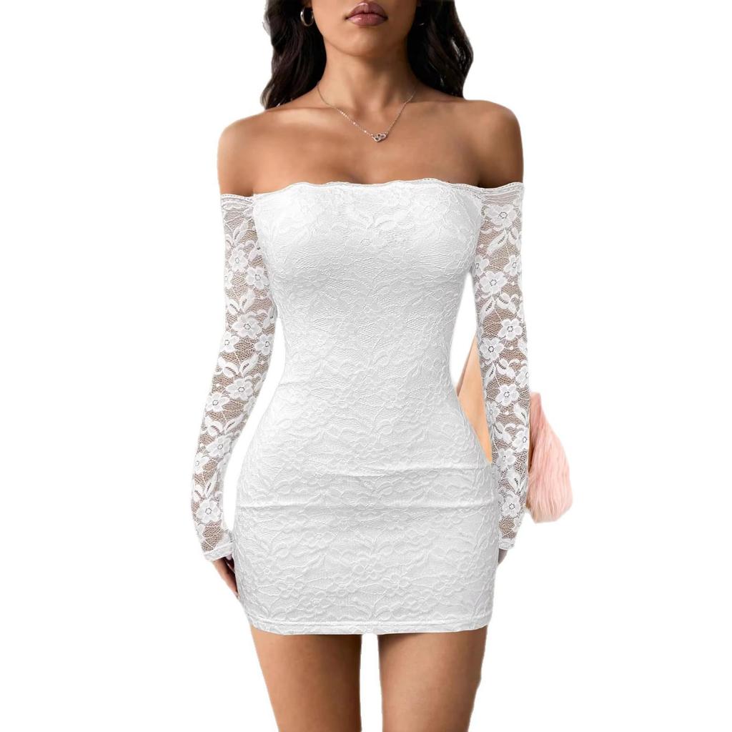 2026 Spring/Summer Elegant Bodycon Lace Dress - Women's Fashion