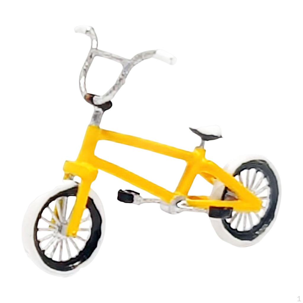 Bicycle Model Vehicles Model, Mini Road Toys, Office Home Office, Miniature Figurines,