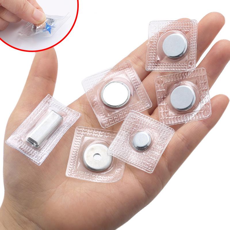 5 Çift Pvc Görünmez Gizli Metal Güçlü Mıknatıslı Çıtçıt Düğme Görünmez Dikiş Mıknatıslı Mıknatıs Toka El Çantası Giyim İçin