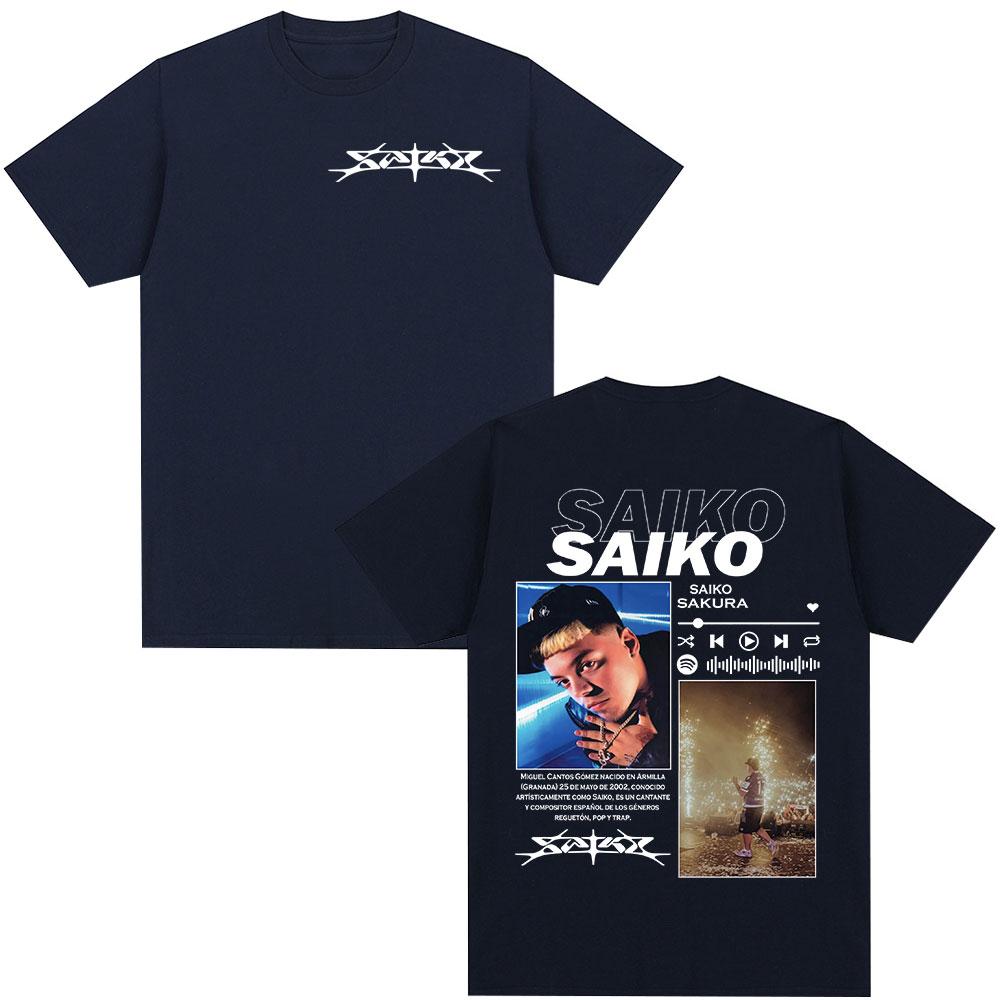 Rapper Saiko Sakura Album Merch TShirts Unisex Unisex Fashion Hip Hop Street TShirt Casual Cotton Short Sleeves Oversized T Shirts