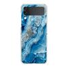 Transparent Phone Case For Samsung Galaxy Z Flip 3 4 5 6 7 Hard Folding PC Z Flip3 Flip4 Cover Marble Stone