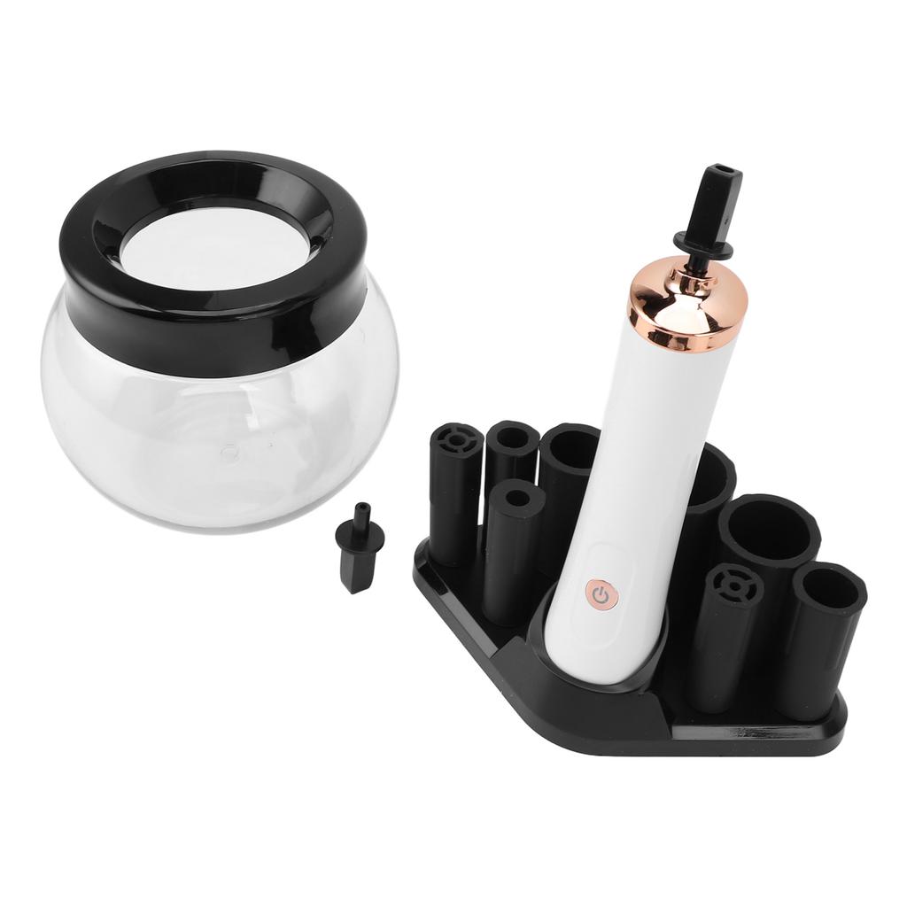 Oczyszczarka i suszarka do pędzli do makijażu 8 rozmiarów silikonowe kołnierze głębokie czyszczenie automatyczna oczyszczarka do pędzli do makijażu dla