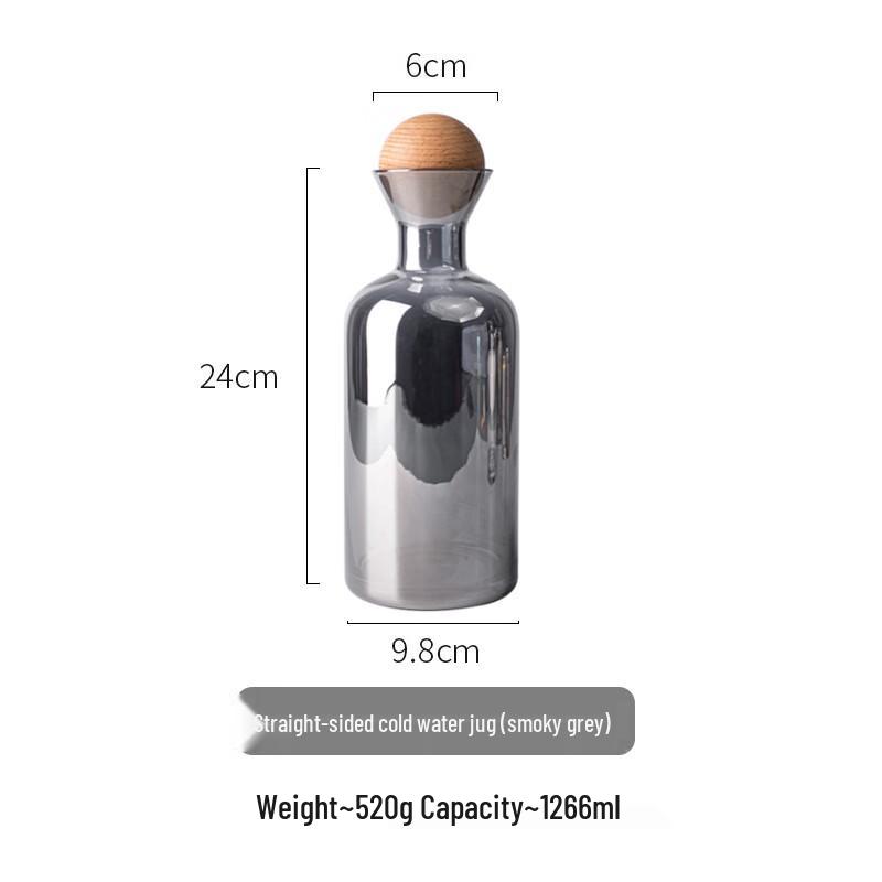 Nordic Glass Water Pitcher & Cup Set (1200ml)