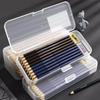 Multi-Functional Plastic Storage Box Large-Capacity Transparent Pen Box Stackable Pencil Case Gift