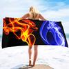 Flames Burning Fire Soft Beach Quick-Drying Bath Towel Large Absorbent Towel Blanket Suitable for Outdoor Travel Camping Yoga