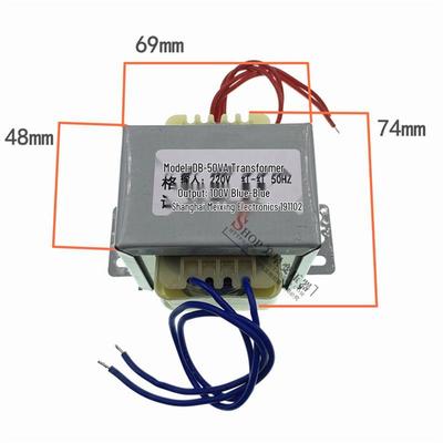 EI66*44 Power Transformer 220V To 100V, 50VA 50W 60Hz, 0.5A AC for Japanese Voltage