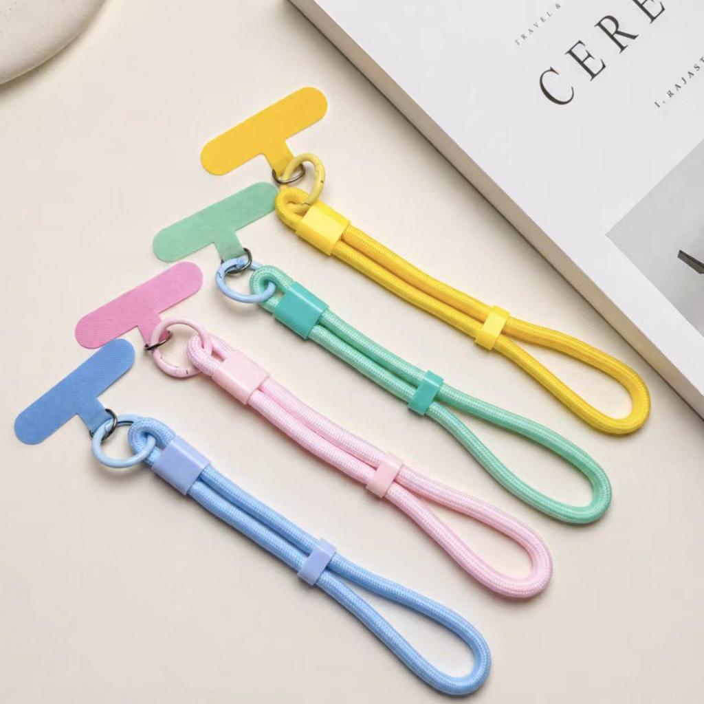 Adjustable 6mm Braided Anti-Drop Mobile Phone Wrist Strap with Self-Locking and Multi-Color Options