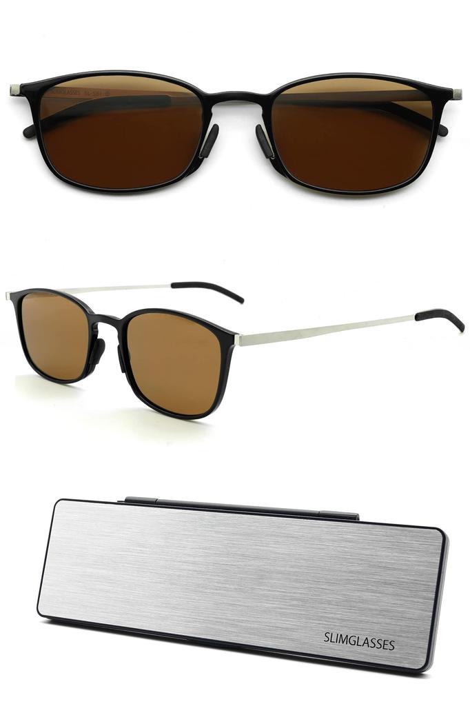 Slim Glasses Polarized Thinner Than a UV Case Included SL-S81-C2 Sunglasses, Ultra-Thin, Smartphone, Protection,