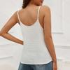 Women Button Front Spaghetti Strap Tank Top Casual Sleeveless Summer Solid Color Beach Cami Top