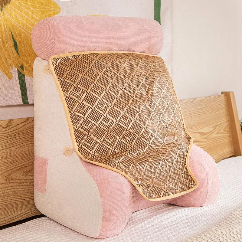 Summer New Corduroy Cool Cushion Waistrest Full Fit Large Backrest Multi Functional Solid Color Cool Cushion Waistrest