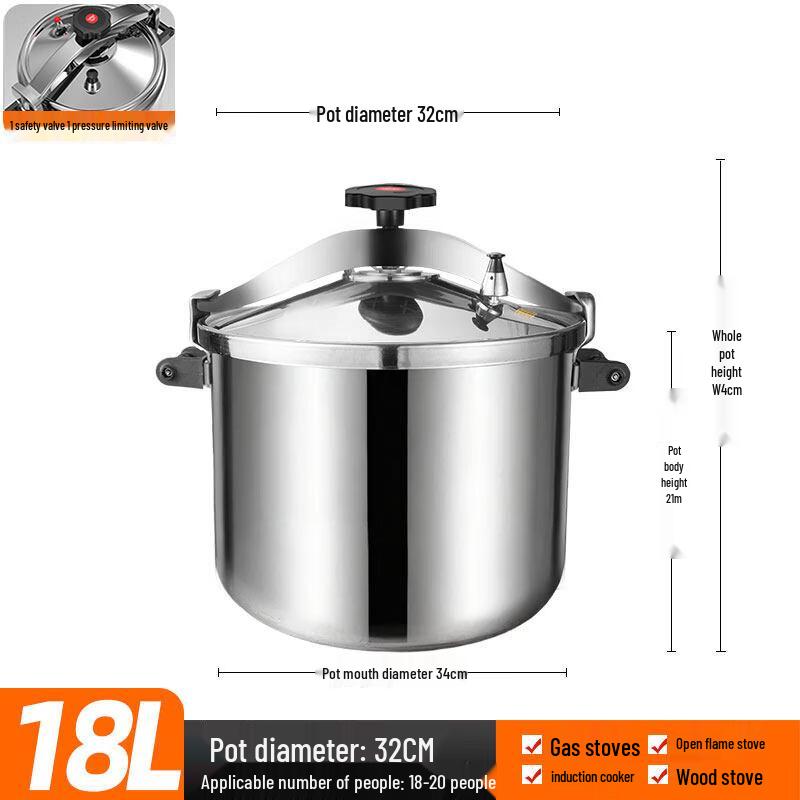 DM Commercial 304 Stainless Steel Pressure Cooker