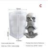 Cute Skull Silicone Candle Mold DIY Halloween Aromatic Candle Making Supplies Resin Soap Mold Christmas Gift Craft  Home Decor Not See/Listen/Speak
