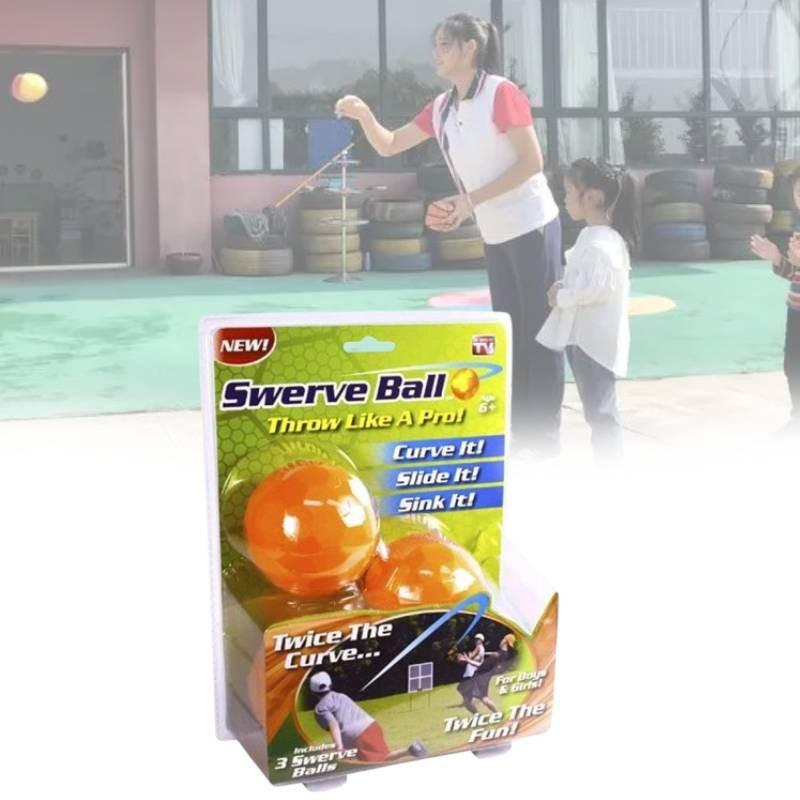 Children Throwing Plastic Balls Set Swerve The Amazing Ball Outdoor Use Play