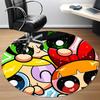 1 szt. Dywan Okrągły z Motywem Dziewczyn z Powerpuff Girls, do Biura, pod Krzesła Biurowe, do Sypialni, Salonu, Wystrój Domu, Dekoracja Pokoju, Dostępny w Różnych Rozmiarach