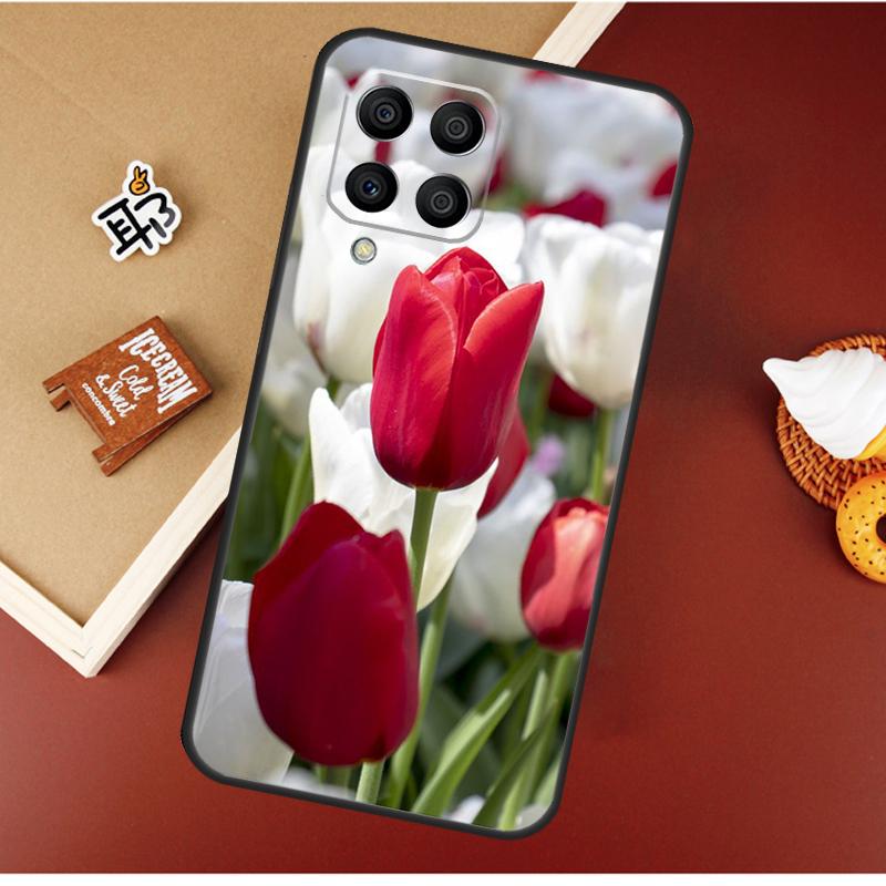Tulip Flower Colorful Case For Samsung Galaxy M55 M35 M15 M56 M36 M16 M06 M31 M13 M33 M53 M12 M32 M52 M14 M34 M54