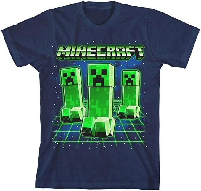 Minecraft Glowing Creepers Big Boys Youth T-Shirt Licensed 140
