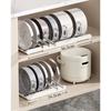 Space Saving Under Cabinet Storage Rack For Cookware Expandable Pots and Pans Organizer With Adjustable Dividers