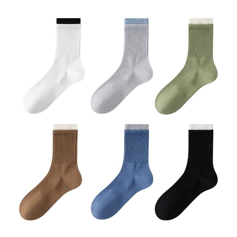 Men's Autumn Leisure Tea Tree Essential Oil Moisturizing Cotton Anti Pilling Boneless Tube Socks