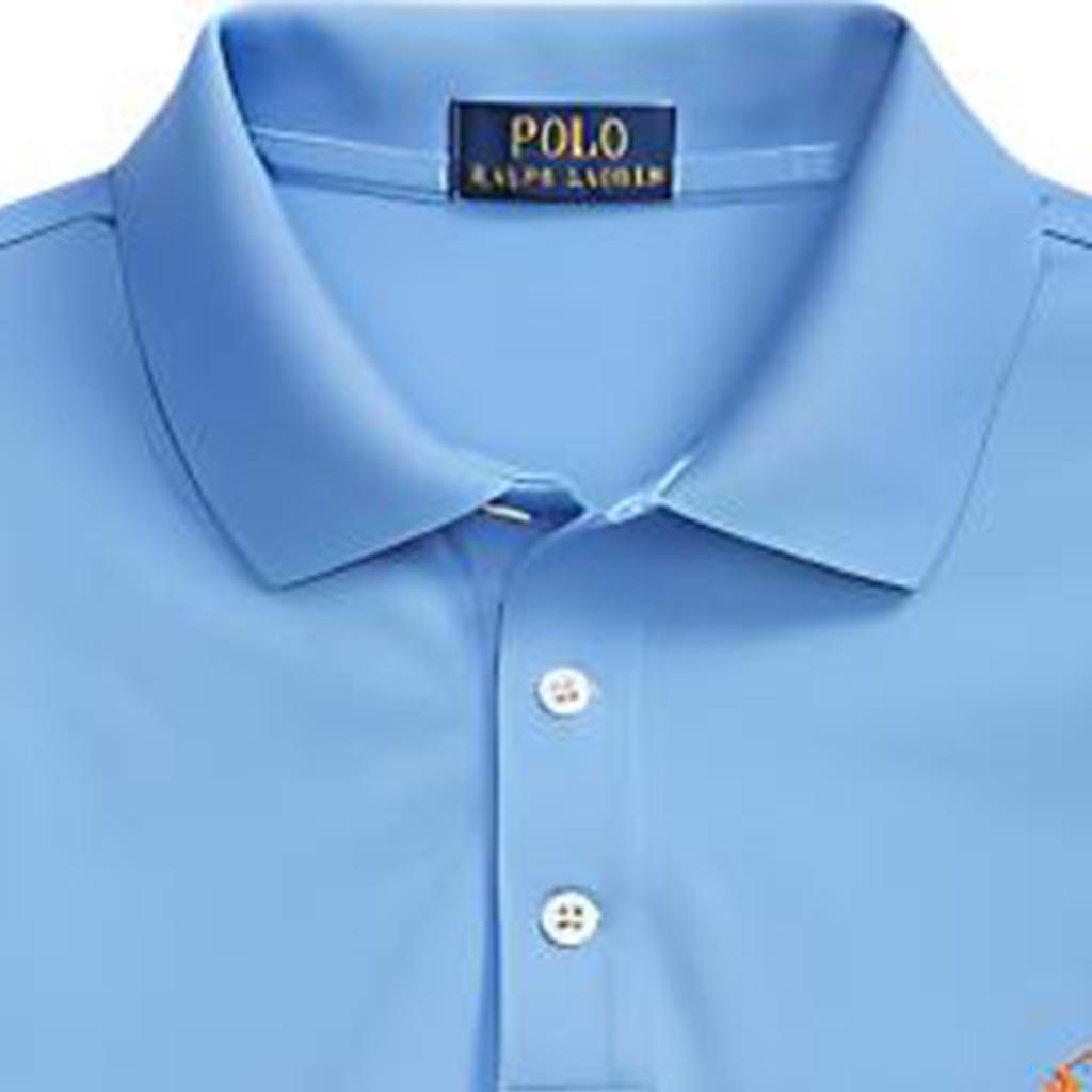 Polo Ralph Lauren Solid Color Small Pony Embroidered Slim Fit Short Sleeve Polo Shirt Men Tops Blue 710541705-201