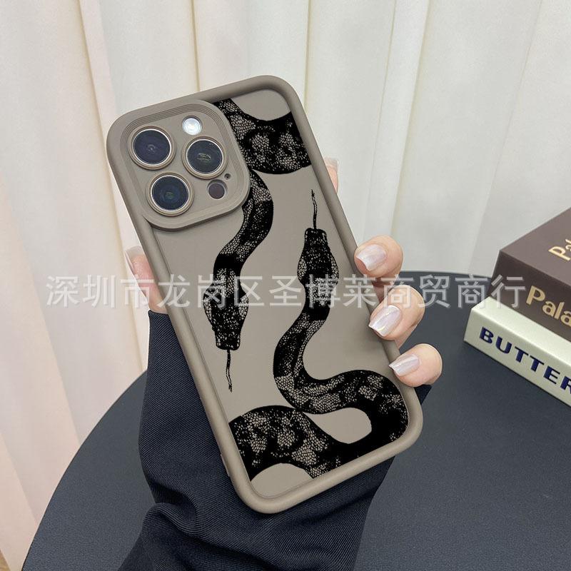 Black Snake for Apple 15 Mobile Phone Case Iphone12promax Case 14/13/11/XR Emery 16