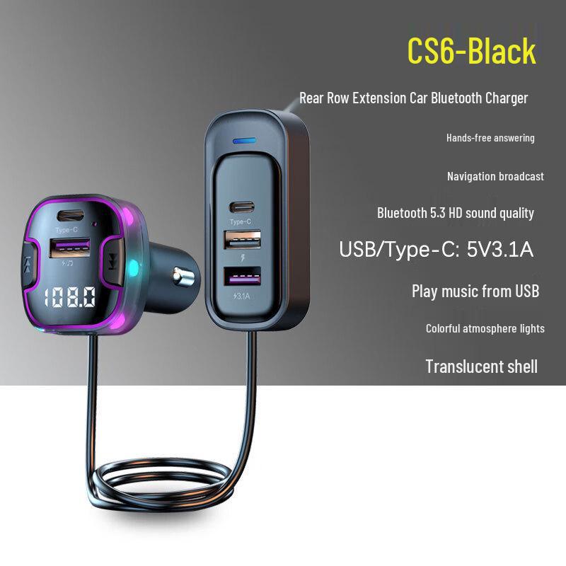 

LOHEE CS6 Multi-Port Car Charger & Bluetooth Player