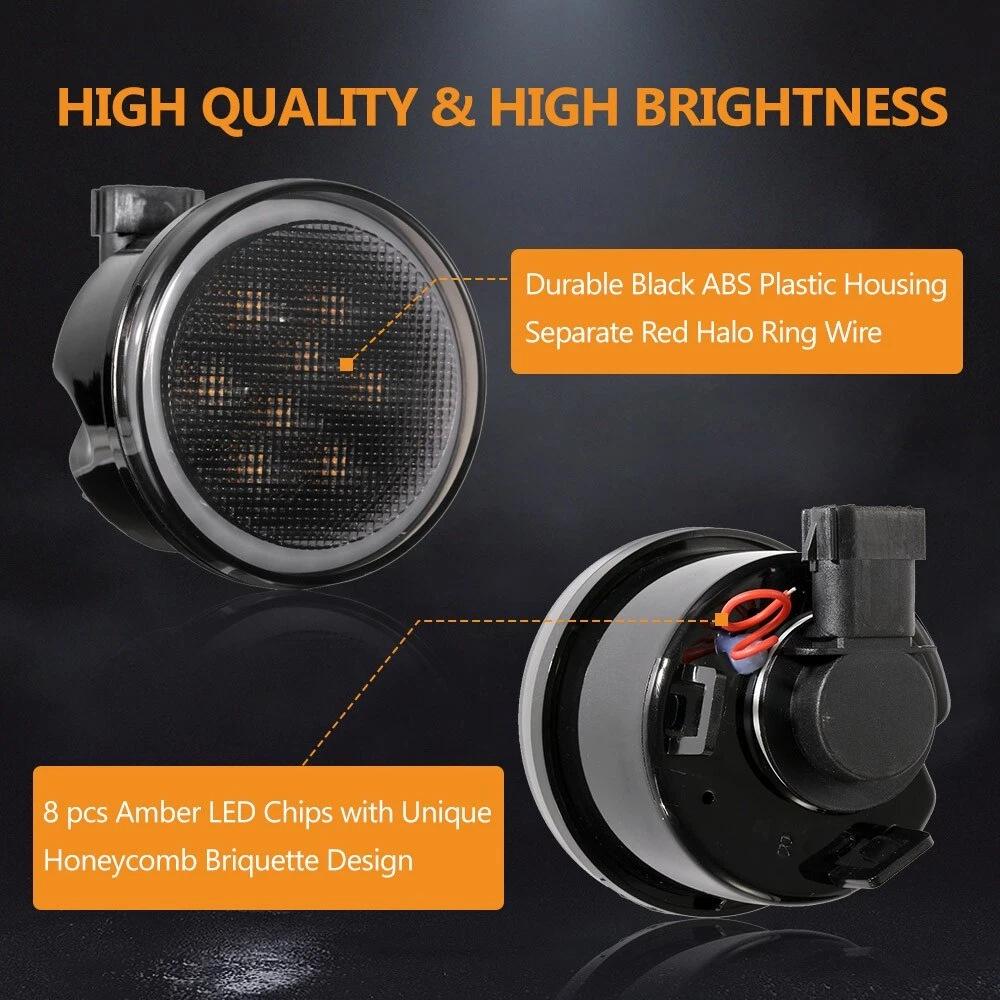 Jeep Wrangler Yellow Grille Daytime Running Light Strip