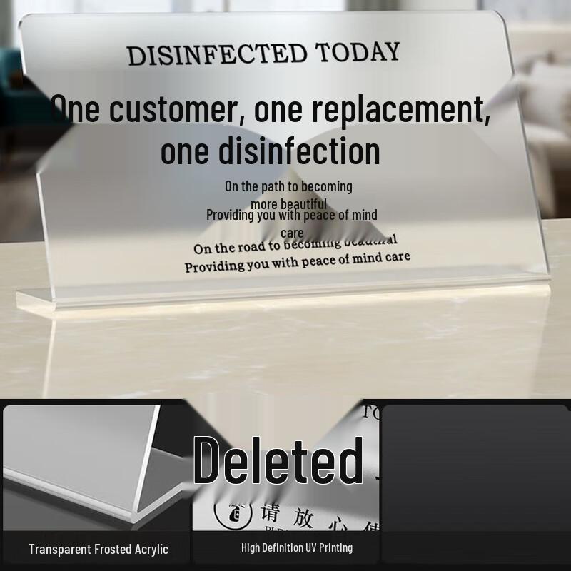 Hotel Room Disinfected Sign