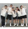 Taiwan High School Uniform Set: Women's JK Short-Sleeve & Long-Sleeve Plus Size Academy Style Graduation Outfit