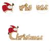 Christmas English Letter Board Wood Sign Wooden Desk Ornament for Kitchen