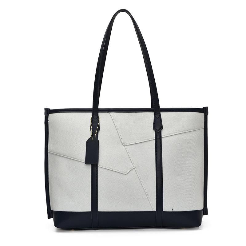 Denim Bag Women's Large-capacity New Spring and Summer Contrasting Messenger Bag Versatile Single Shoulder Class Tote Bag