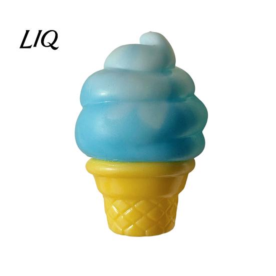 Beruhigendes Handspielzeug Transparenter Zitronen-Quetschspielzeug, Stressabbau Qualle Eiscreme Weicher Klarer Würfel Sensorisch für Kinder Erwachsene Linderer