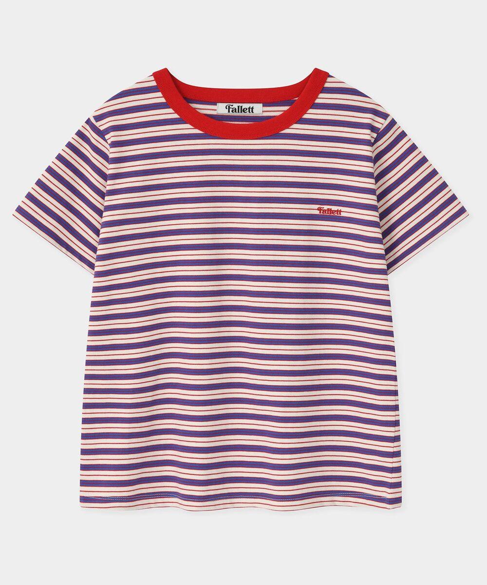 Pallet Striped Slim Fit Short Sleeve T-Shirt Ivory Ivory/S