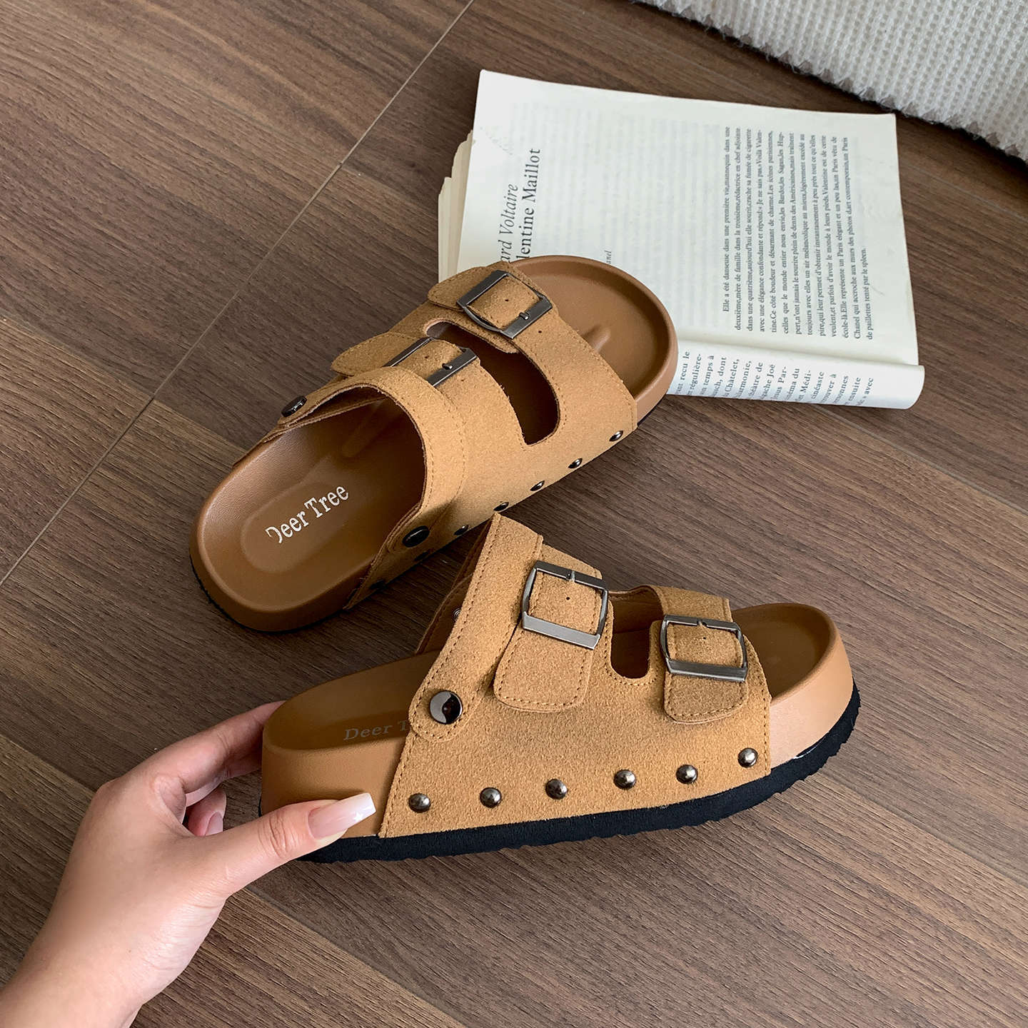 

Retro one-word platform sandals women s summer wear new non-slip sandals 40 жёлтый