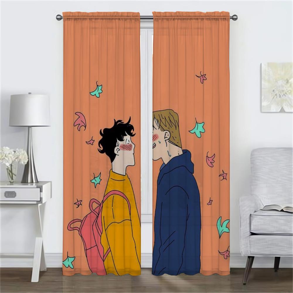 Window Curtain for Room 2 Panel Heartstoppers Kitchen Curtains for Camera Shades Home Interior Curtains Partition Living Elegant