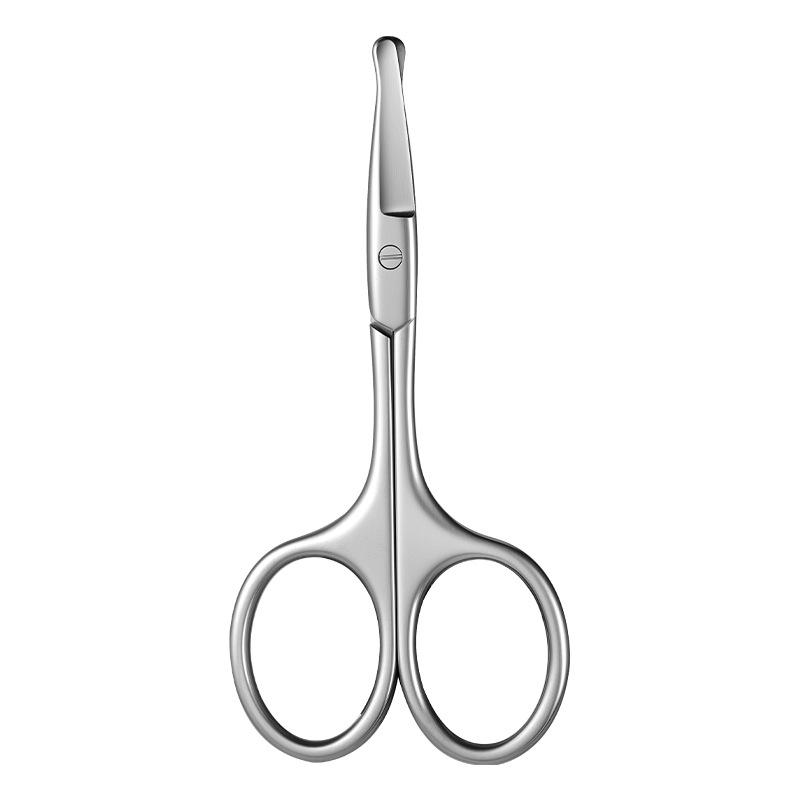 Stainless Steel Nasal & Eyebrow Trimmer Scissors - Round Head Hair & Beard Trimmer