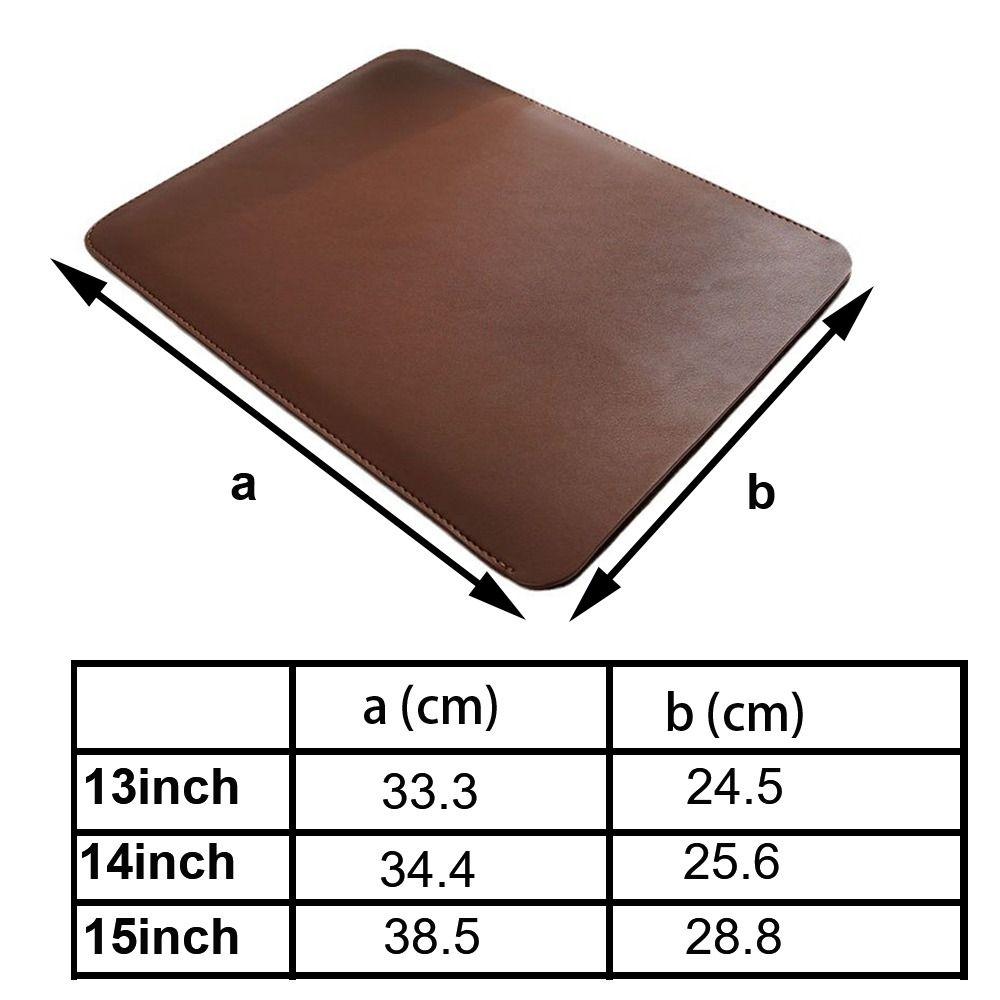 PU-Leder 13 14 15 Zoll Laptop-Hülle Tragetasche Mikrofaser-Futter Notizbuchhülle Wasser- und Spritzwassergeschützt Laptop-Tasche