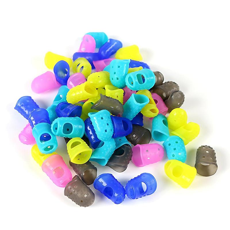 5PCS/Pack Random Color Silicone Thimbles M/L/XL Size Available Multifunctional  Finger Picks Protector Sewing Tool Accessory ZYF